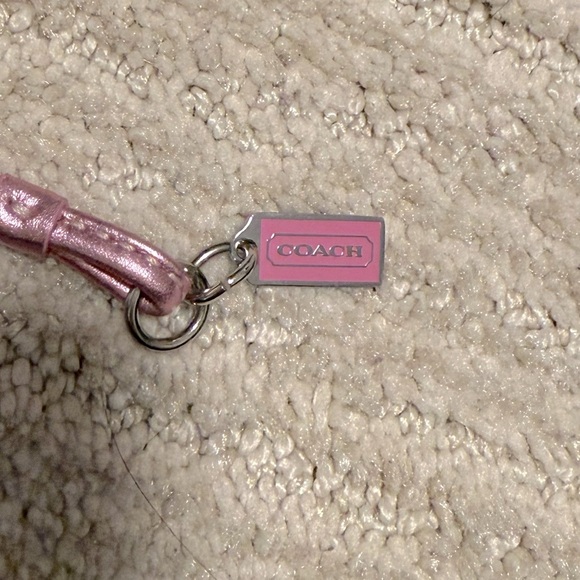 Coach Pink Charm Metallic Lanyard - Picture 1 of 2